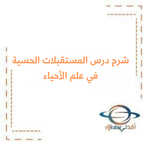 شرح درس مفهوم المستقبلات الحسية في علم الأحياء البكالوريا