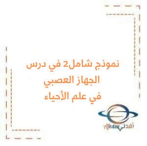 نموذج شامل ثاني للجهاز العصبي في الأحياء للبكالوريا من الفصل الأول وفق منهاج سوريا نموذج شامل ثاني للجهاز العصبي في الأحياء للبكالوريا من الفصل الأول وفق منهاج سوريا